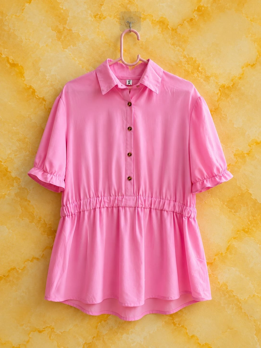 Pink Collared Top