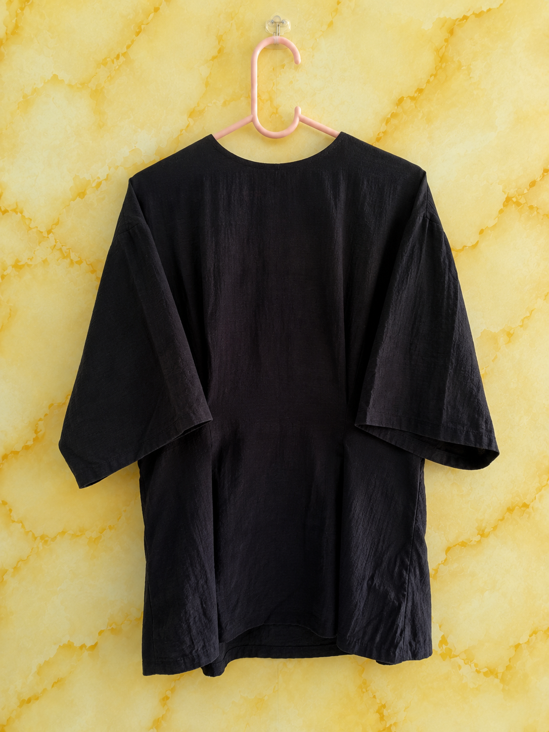 Black Oversized Flare Top