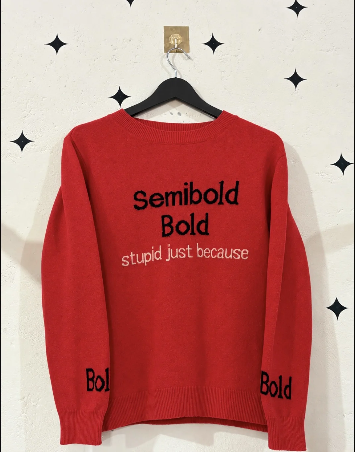 Red Graphic Sweater