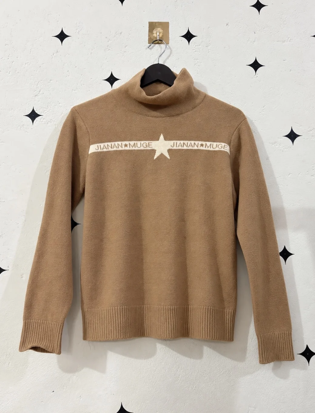 Camel Turtleneck Sweater