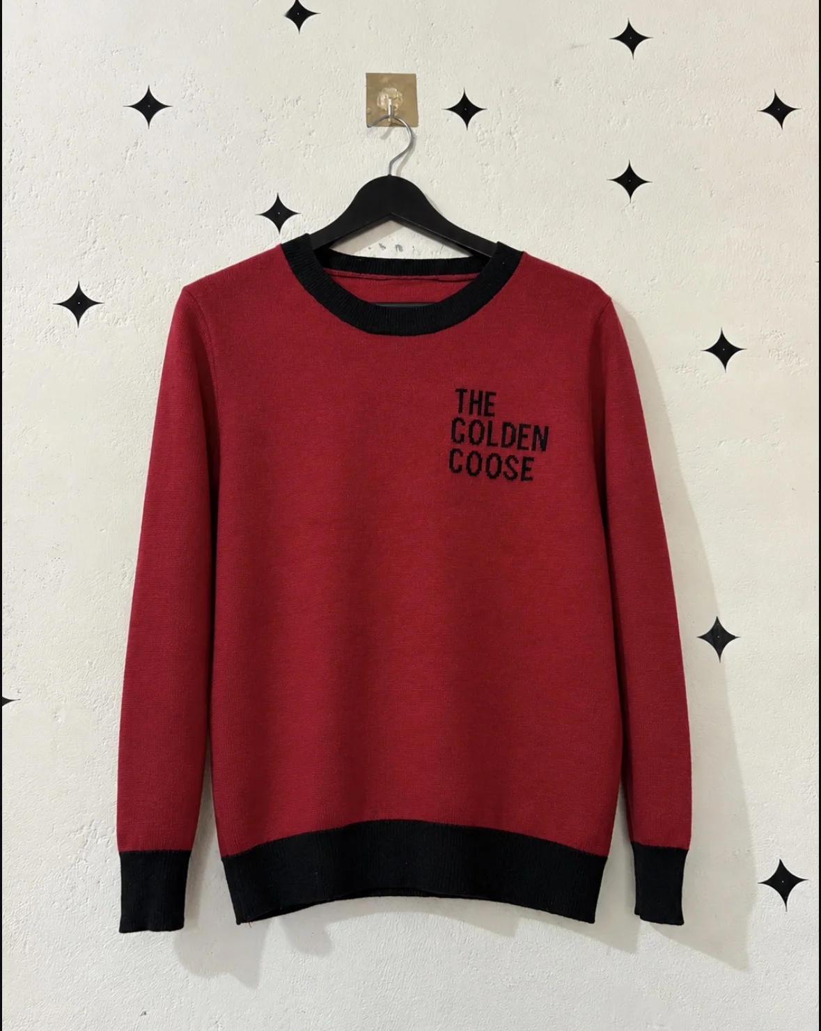 Red Graphic Knitted Sweater