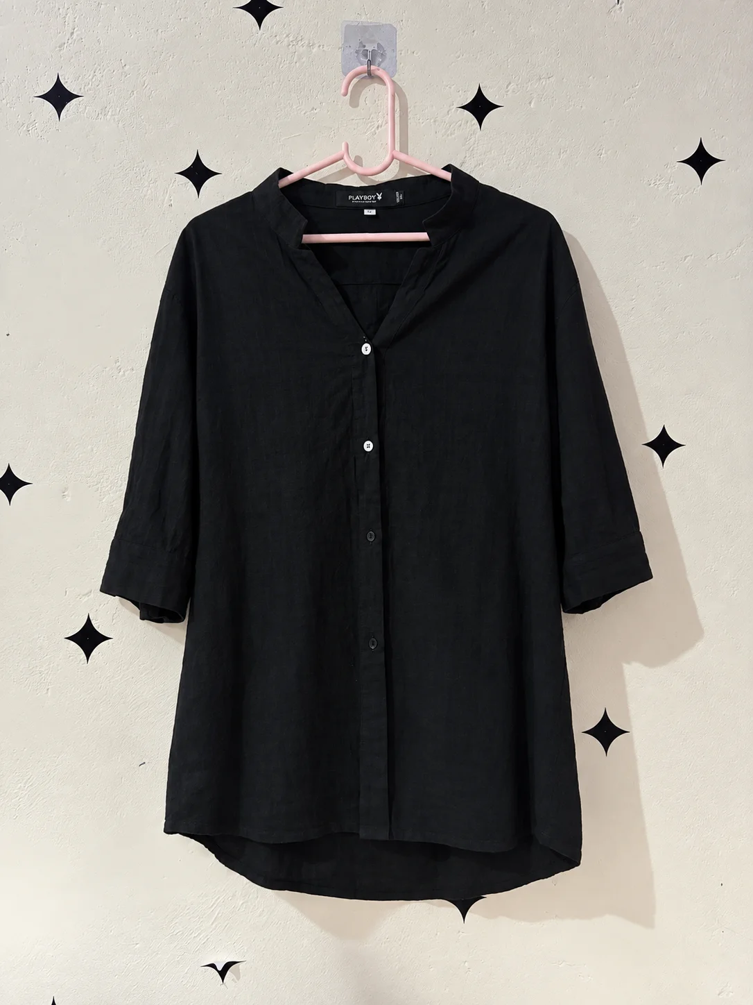Black buttom shirt
