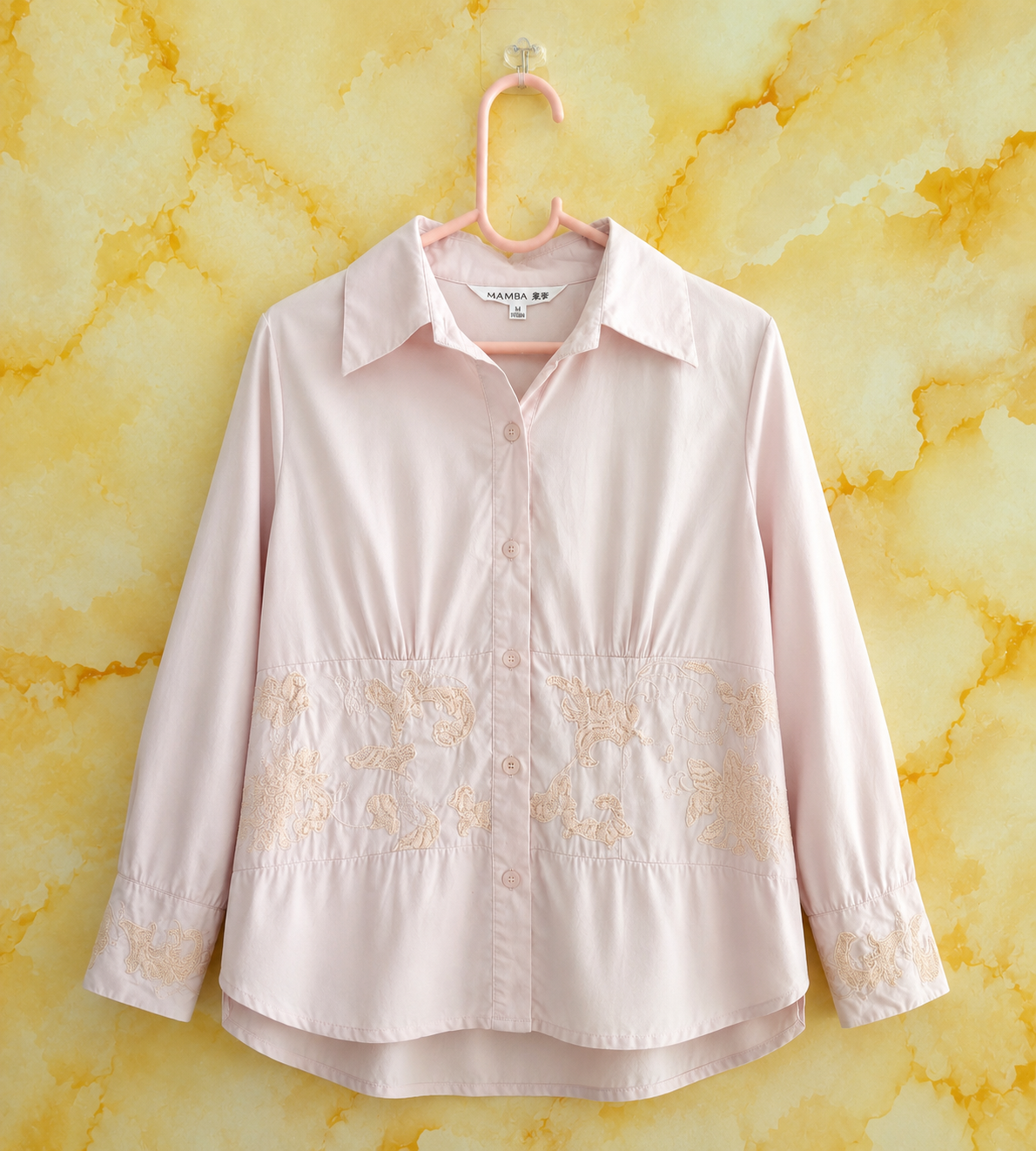 pink Floral Detail Shirt