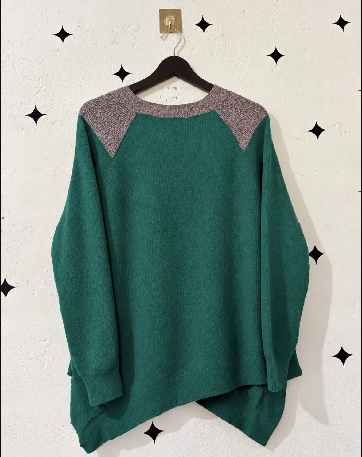 Contrast Yoke Knit Sweater