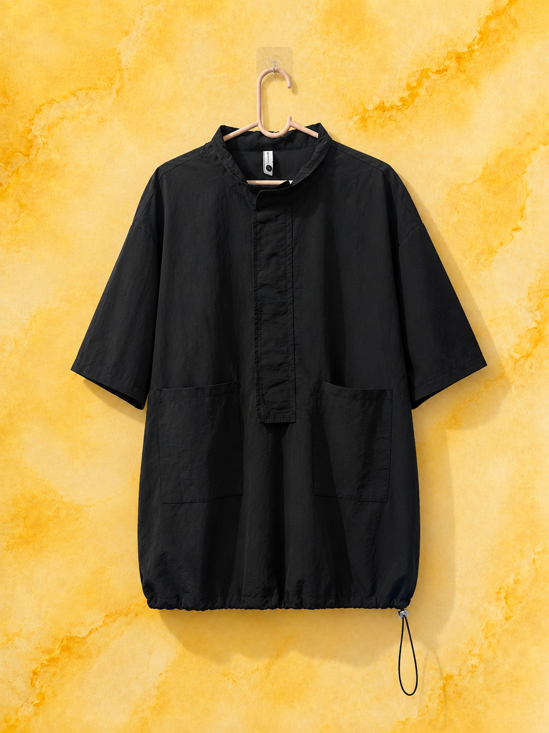 Black Utility Oversized Shirt Tunic