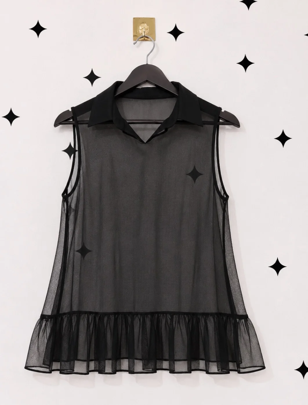 Black Sheer Top