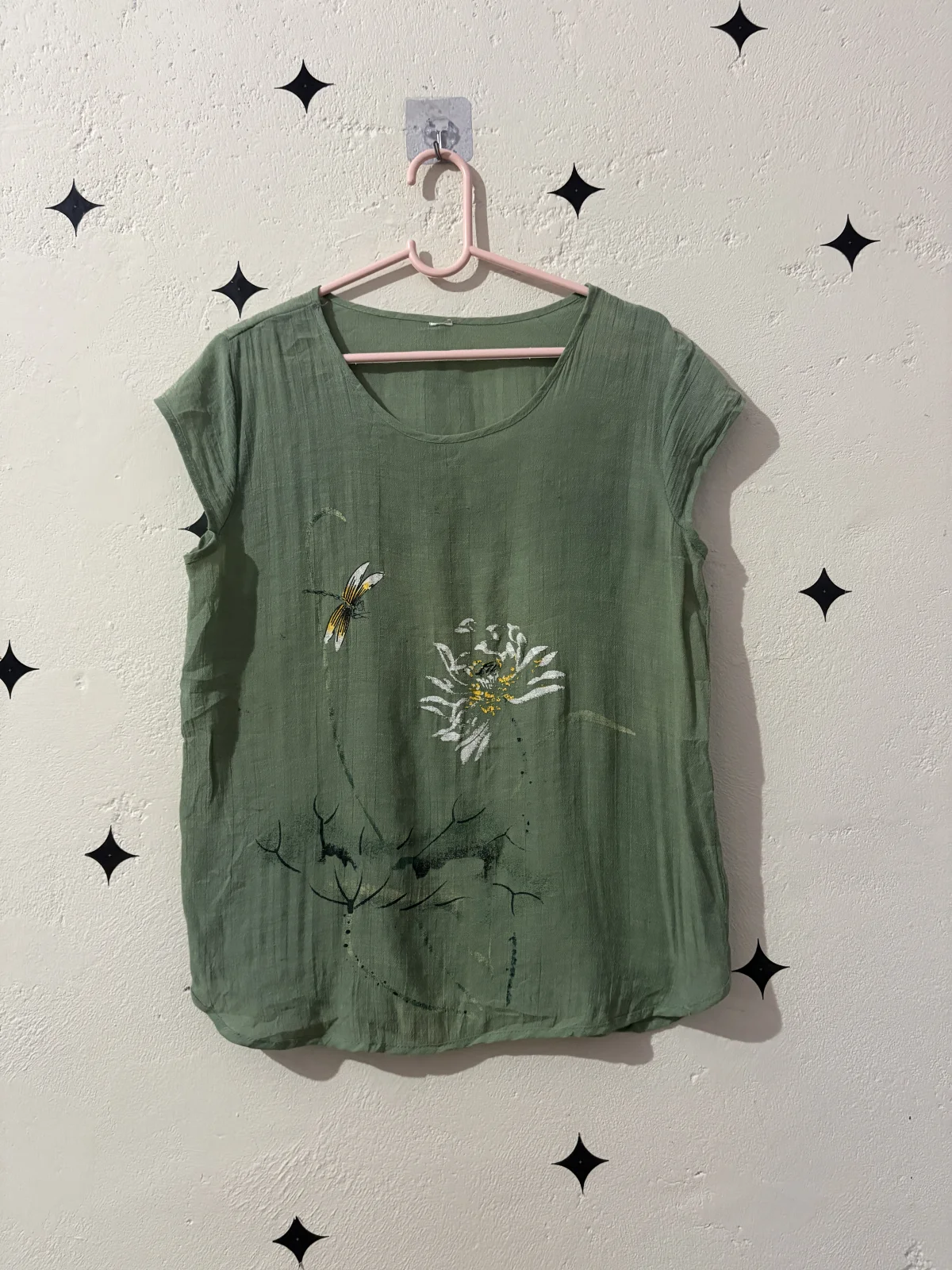 Green Printed Top