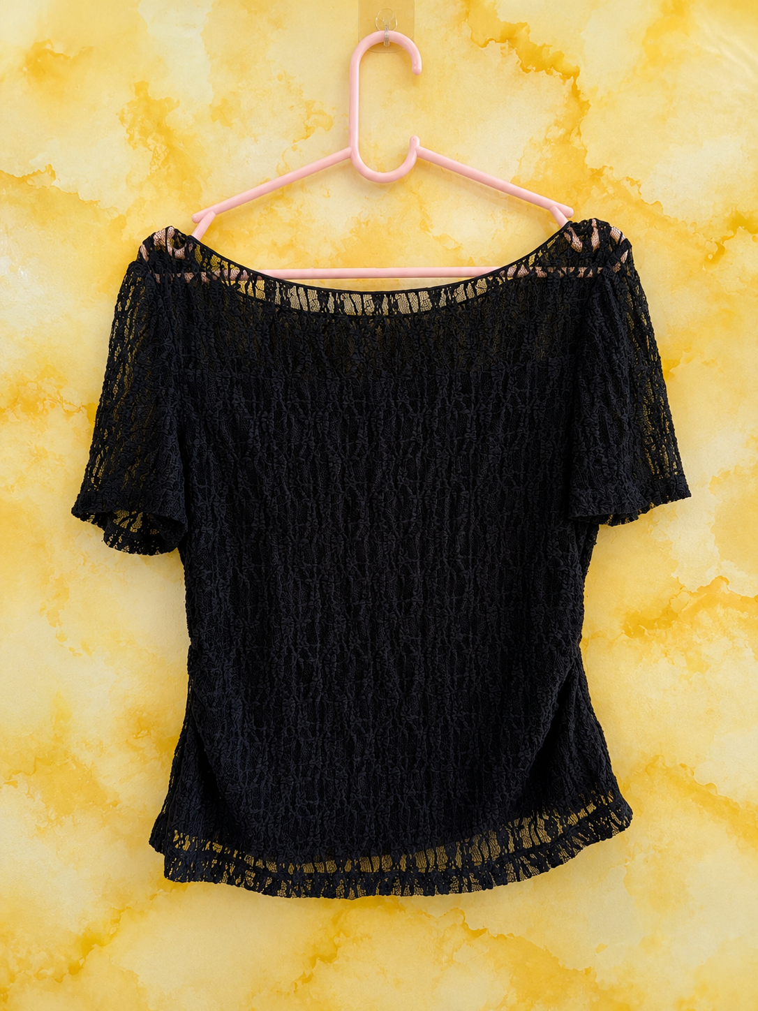 Black Lace Off-Shoulder Top