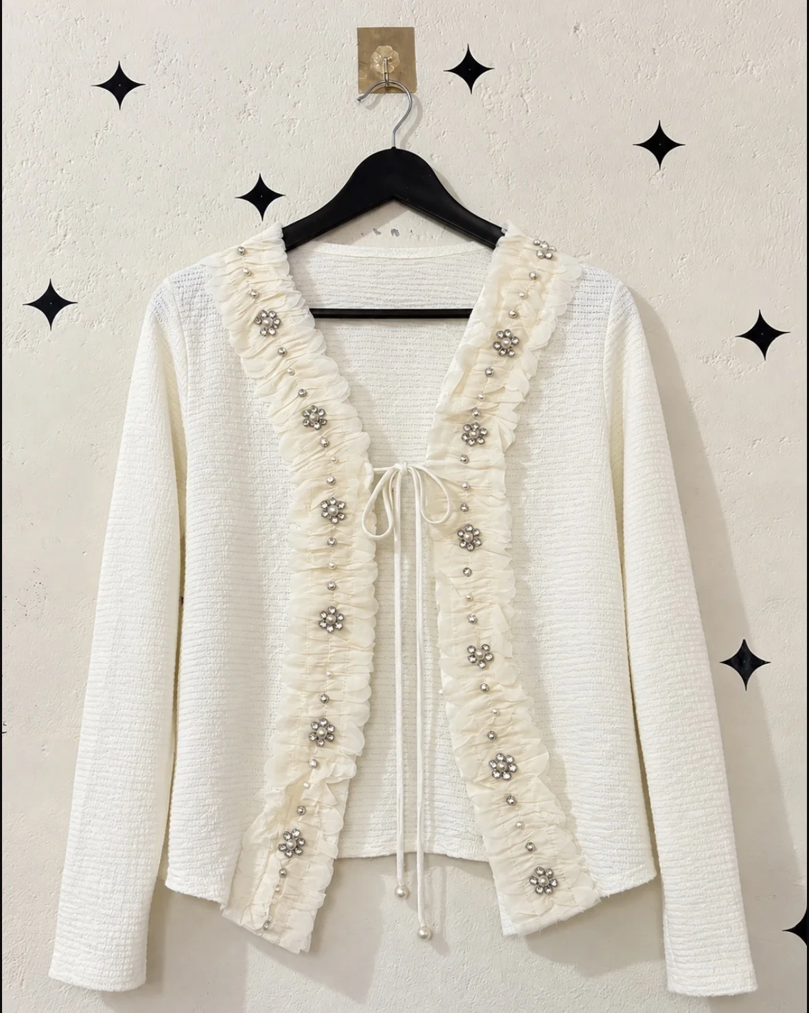 White Embellished Cardigan