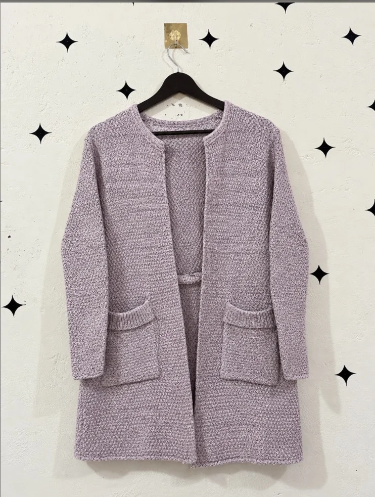 Lavender Knit Overcoat