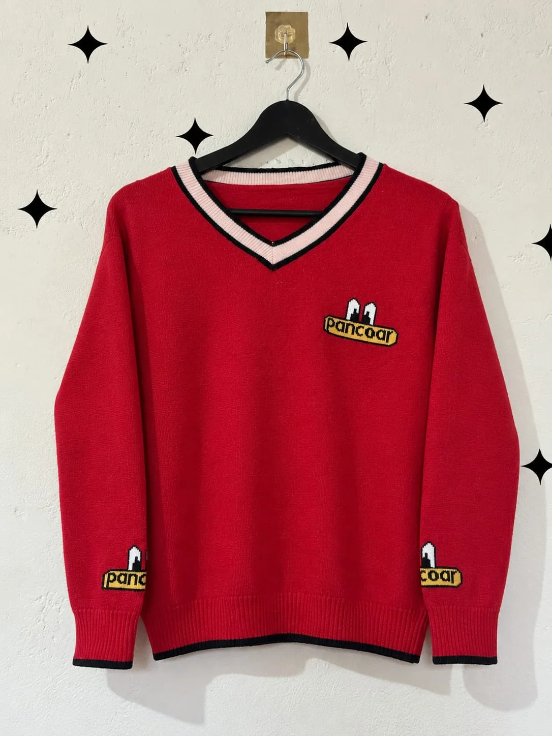 Red V-Neck Sweater