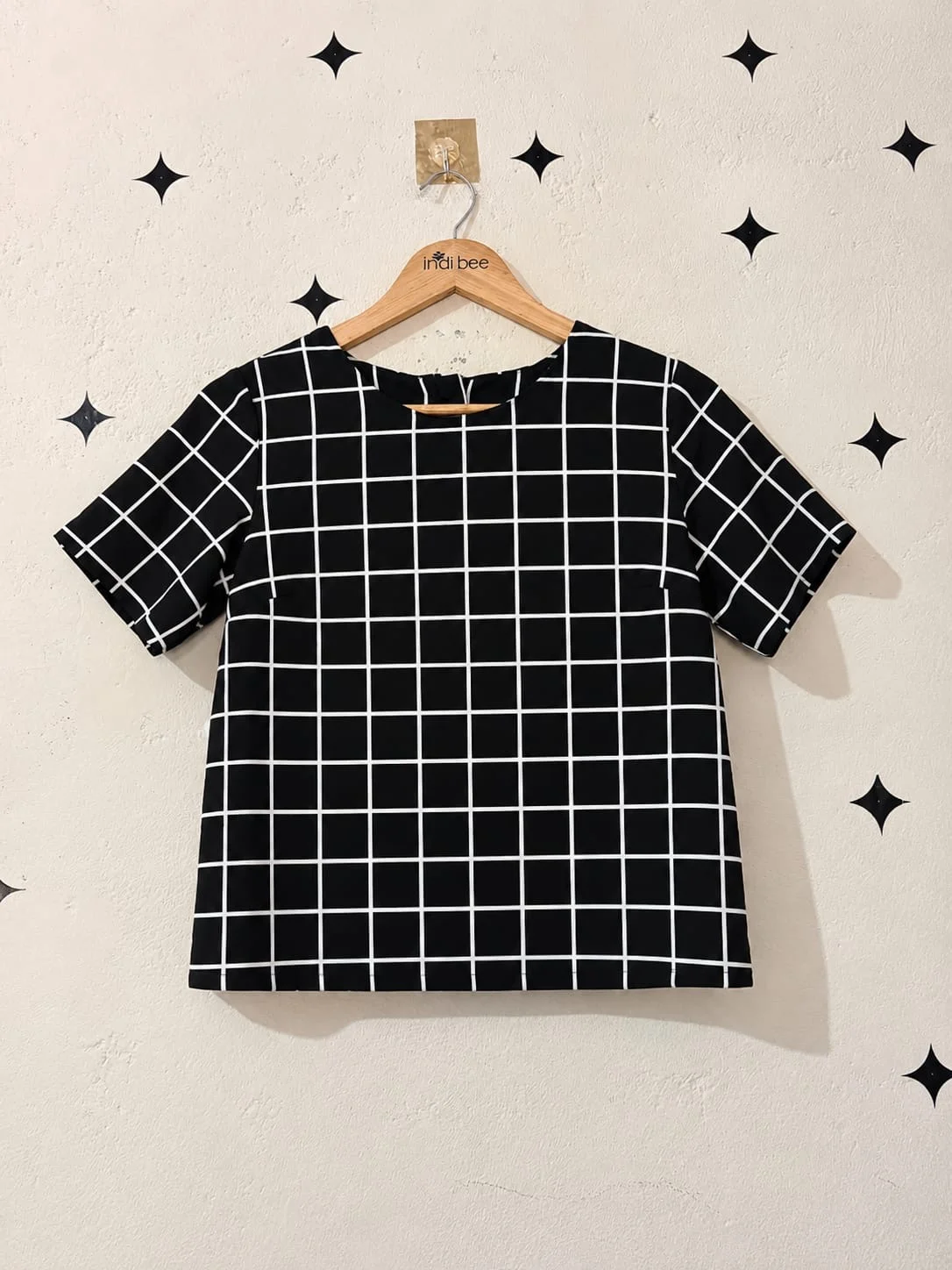 Checkered Black Top