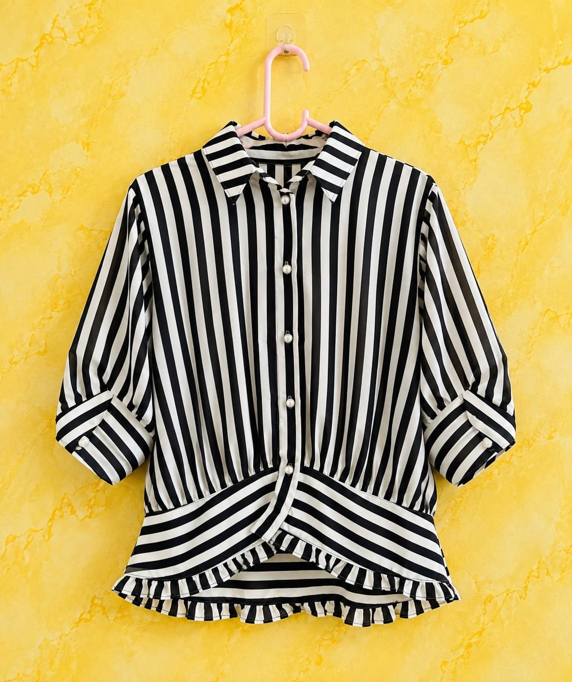 Striped Ruffle Shirt