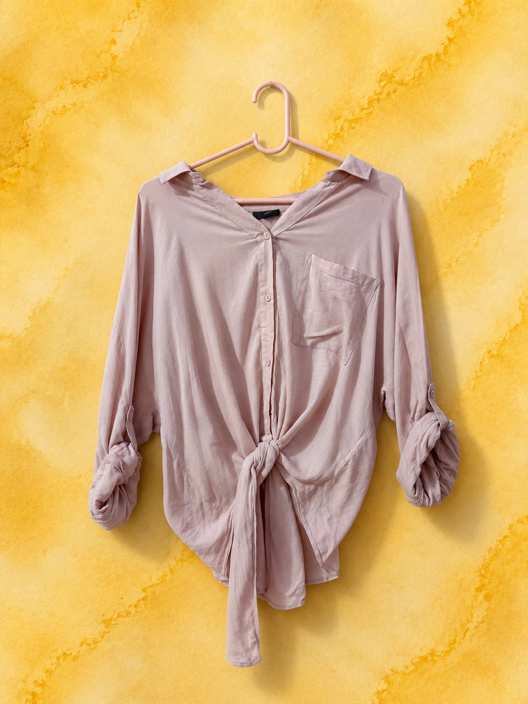 Blush Tie-Front Shirt