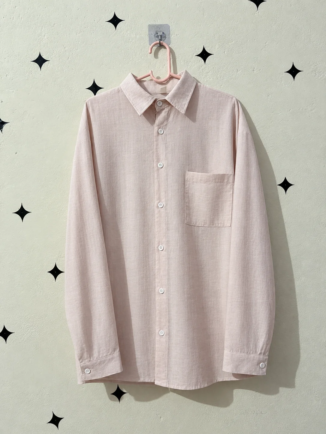Blush Linen Button-Down