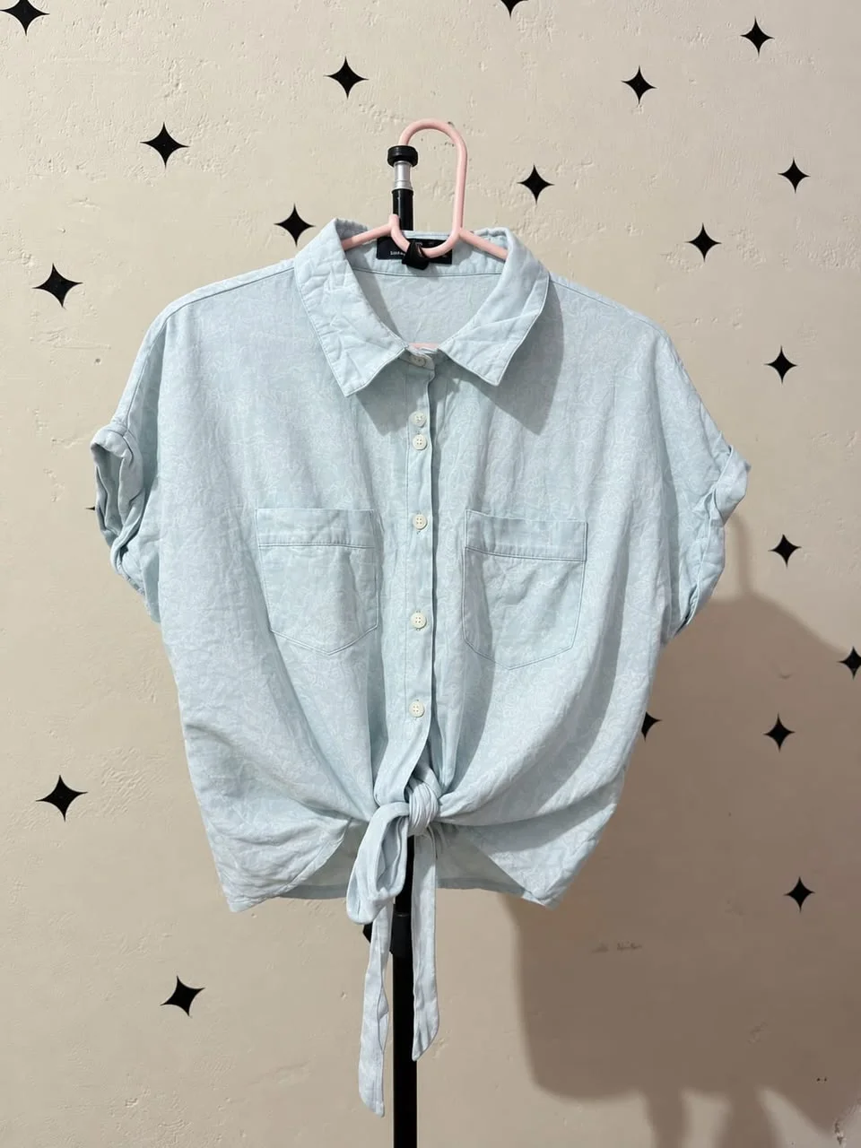 Blue Tie-Up Top