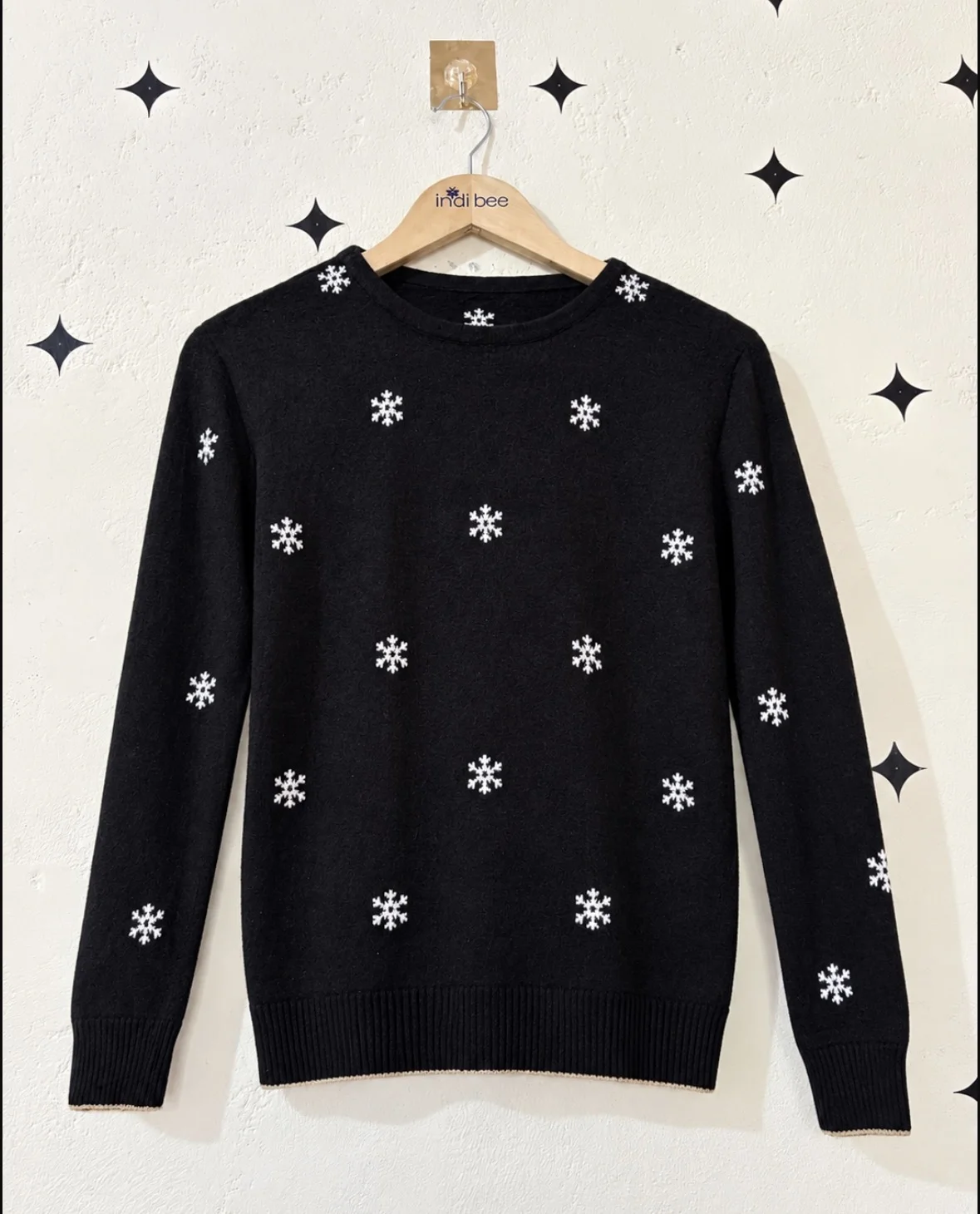 Black Snowflake Sweater